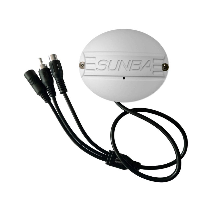 Sunba Outdoor Microphone for IP Security Cameras High Sensitivity Audio Pick-up with Warning Decal-No Screws